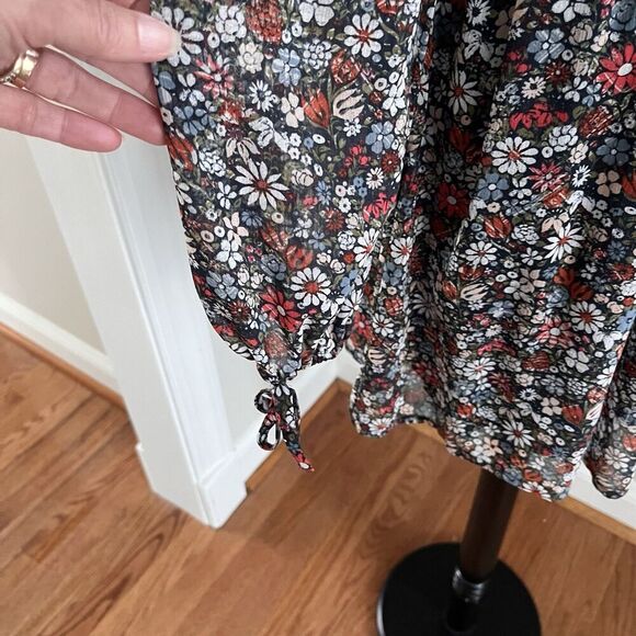 Abercrombie & Fitch Y2K Mini Dress S Ditzy Floral Cottagecore Cowgirl Festival - Picture 10 of 13
